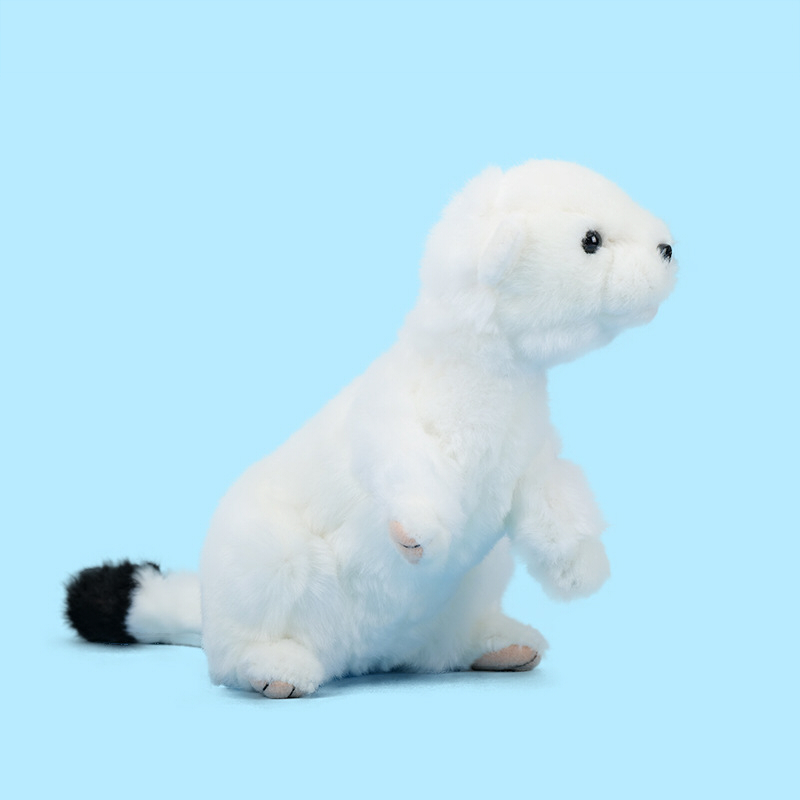 オコジョ ぬいぐるみ リアル 動物 アニマル ふわふわ かわいい 置物 インテリア 子供 おもちゃ ごっこ遊び 誕生日 プレゼント ギフト 癒し
