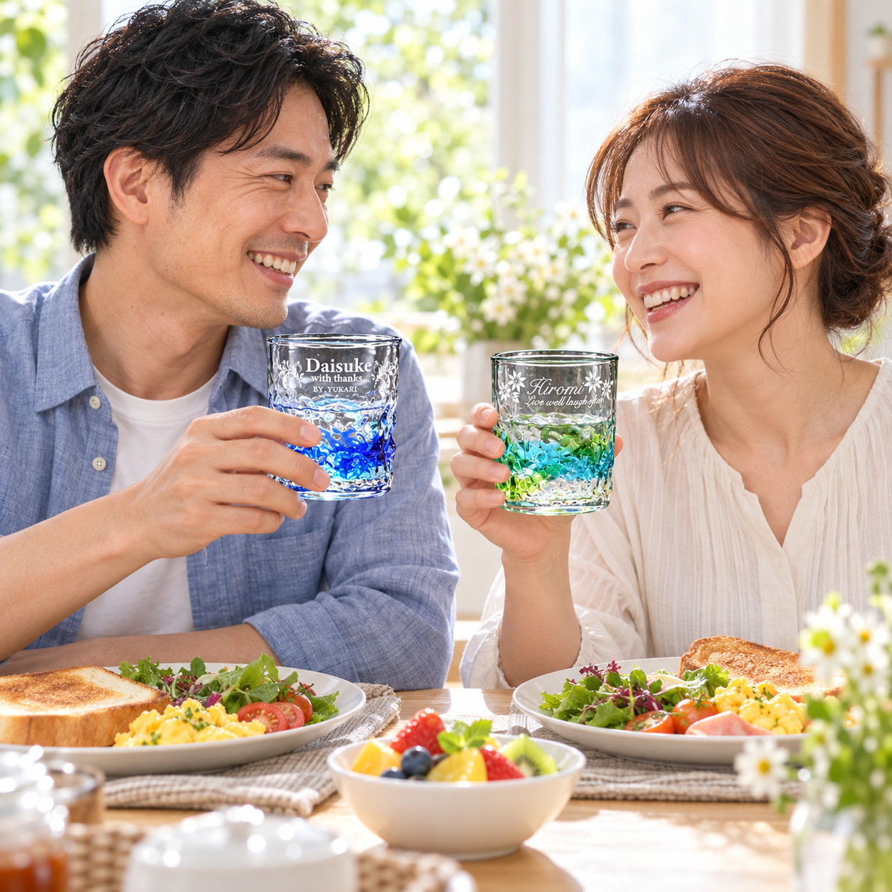 卒業 退職 名入れ ペアギフト SXX 酒セット 獺祭 磨き三割九分 純米大吟醸 720ml & 琉球ガラス 元祖 美ら海 ロックタンブラー 2点 木箱入り / プレゼント ギフト 夫婦 結婚 金婚式 銀婚式 退職 記念 誕生日 長寿 祝い ロックグラス