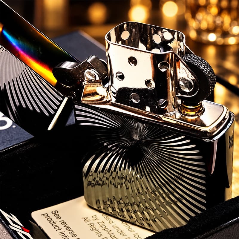ZIPPO アーマー ブラックチタンウェーブ ジッポ ライター チタン加工 彫刻 両面加工 黒 かっこいい ギフト 重厚 おしゃれ 高級 メンズ プレゼント