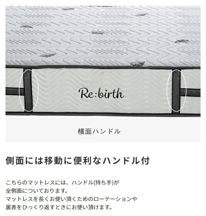 マットレス 圧縮梱包 ポケットコイルマットレス クイーン マットレスのみ 高反発 リバーシブル オールシーズン ベットマットレス 腰痛対策 体圧分散 ポケットコイル ナノテックコイル クイーンサイズ 天然素材 両面仕様 エクセレントナノテック ウレタン