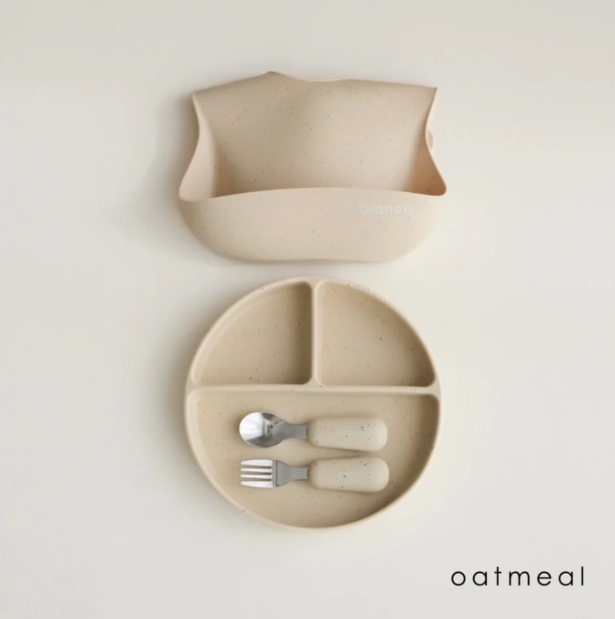 blanco perfect meal set ギフトセット blancoボックス付 出産祝い ベビー食器とお食事エプロン カトラリー