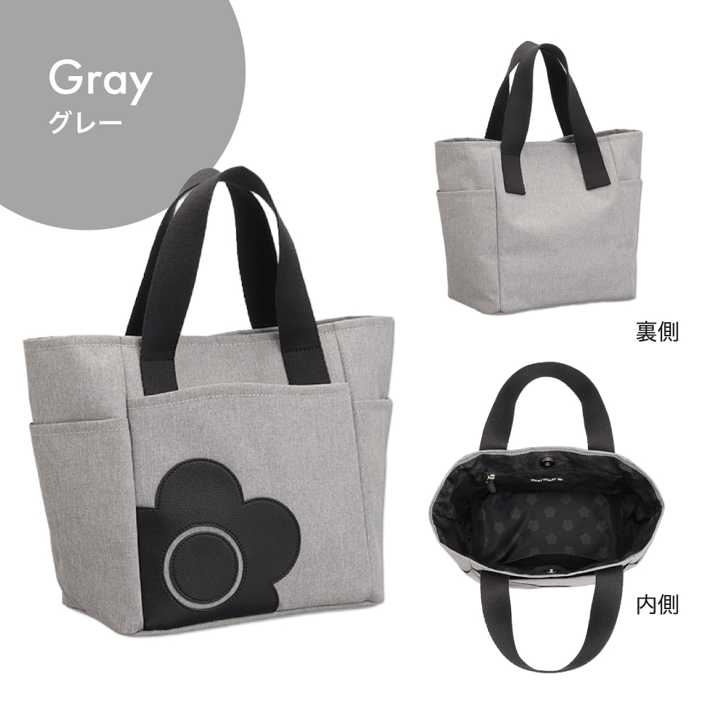 【公式】MARY QUANT マリークヮント デイジーシンプルポケット2 ミニトート [ブラック/グレー] バッグ トートバッグ ミニ 