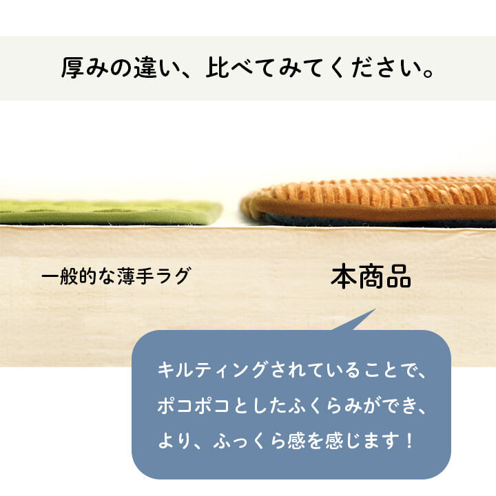 ラグ 滑りにくい 防音 ボリューム 厚い へたりにくい コーデユロイ 無地 約185×300cm 約4畳 床暖房 ホットカーペット対応 こたつ敷布団 ベージュ 約185×240cm ポリエステル ウレタン フランネル 敷きふとん しき布団 しきふとん
