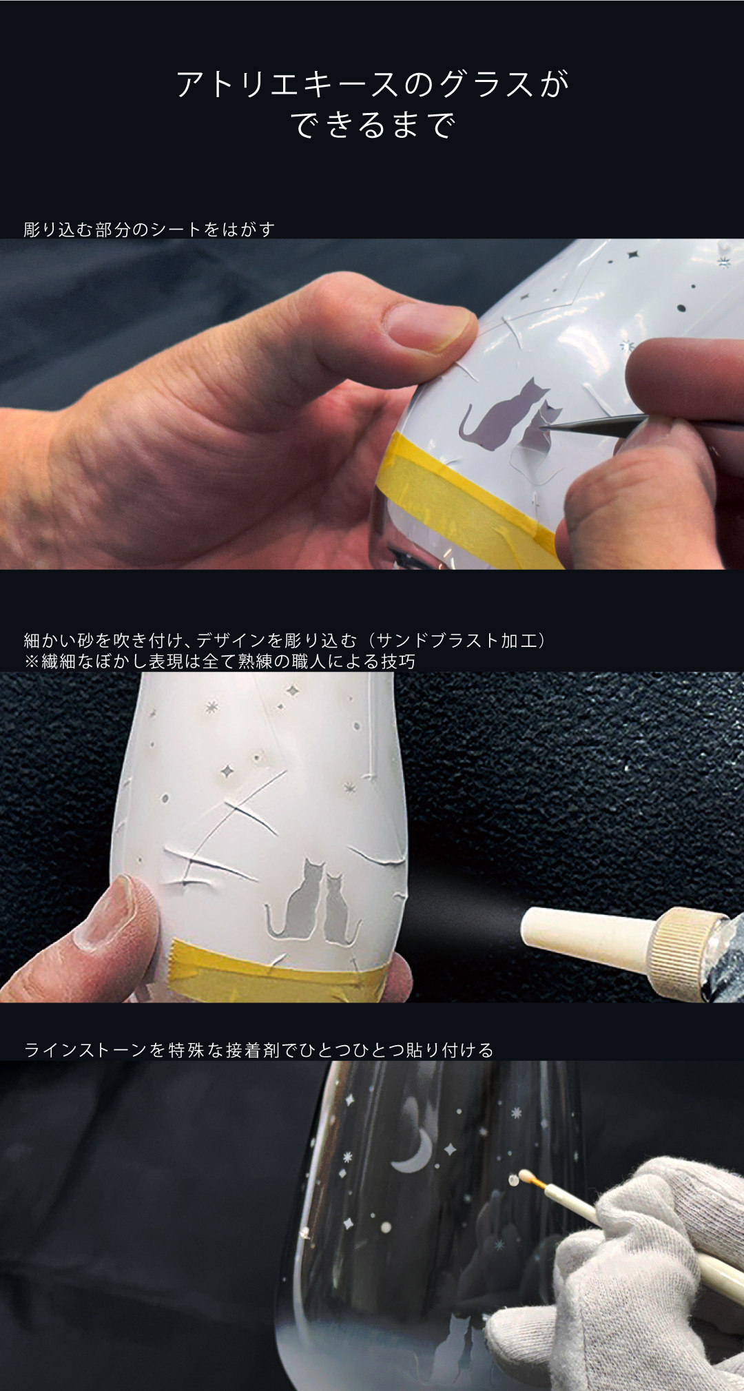 星座のグラス 「ラインストーンきらめく 12星座のタンブラーグラス／ペアセット 」