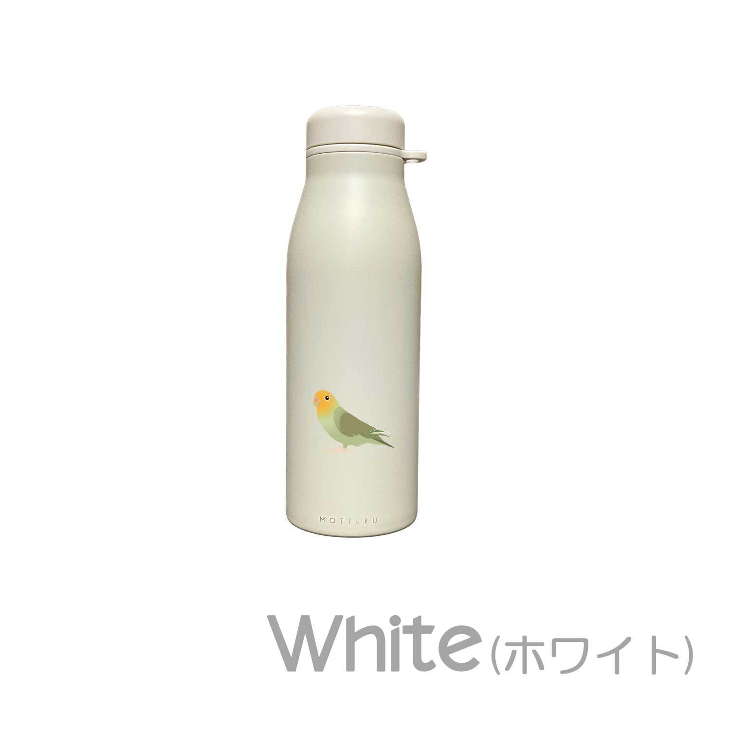 コザクラインコ ショルダー ステンレスボトル 500ml 保温 保冷 ステンレス 真空 断熱 二重構造 水筒 マイボトル カラビナ ベルト ストラップ オリジナル インコ 鳥 小鳥 ペット