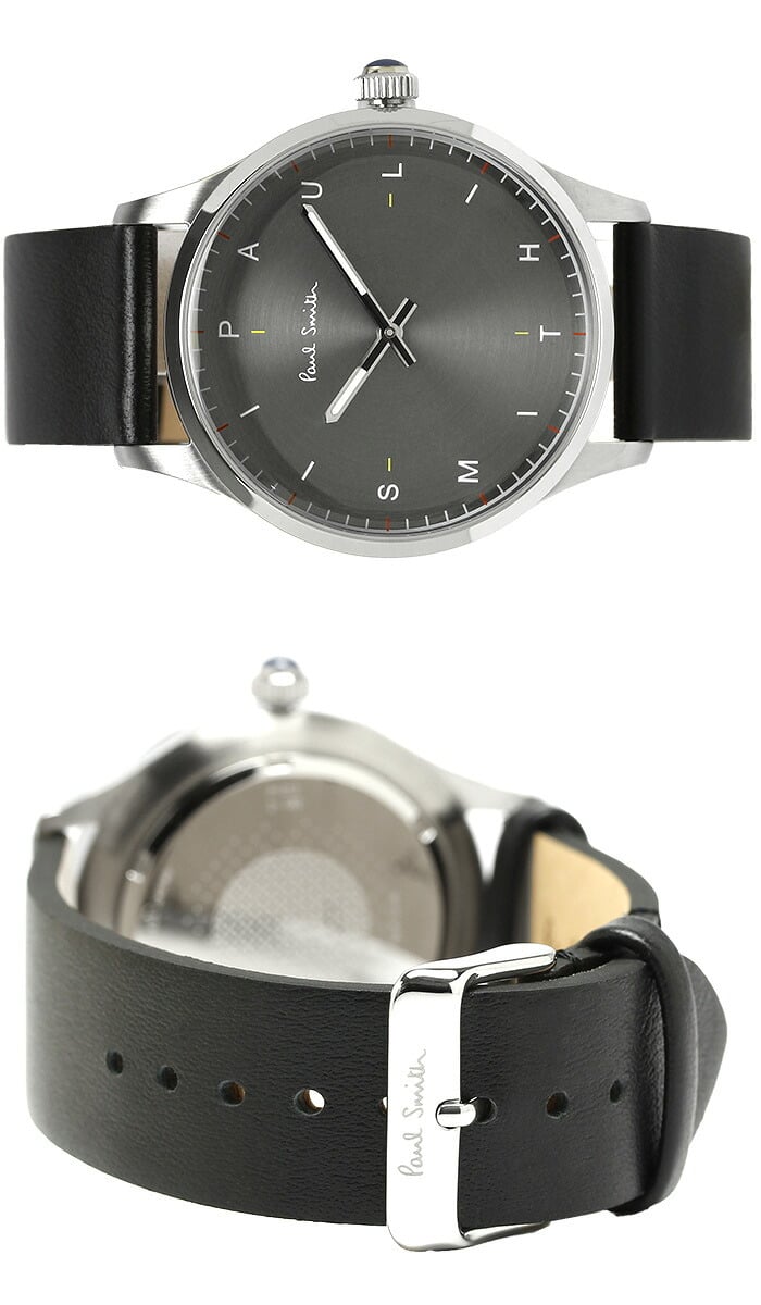 ポールスミス Paul Smith 腕時計 メンズ 革ベルト 41mm レザー クラシック ブランド 人気 ウォッチ ギフト プレゼント テンポ TEMPO グリーン グレー シルバー ブラック