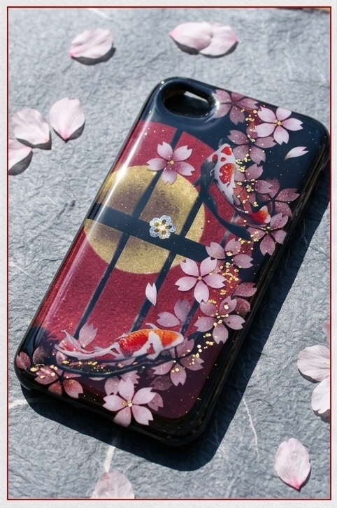 【全機種対応】スマホケース『奈』名入れ 送料無料 和柄 和風 桜 職人 伝統工芸 ハンドメイド ハードケース 手帳型 iPhone 17 Xperia AQUOS Android 各機種対応