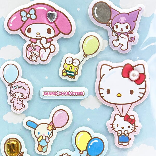 サンリオキャラクターズ ジュエルマシュマロシール ぷかぷかバルーン 文具 Sanrio