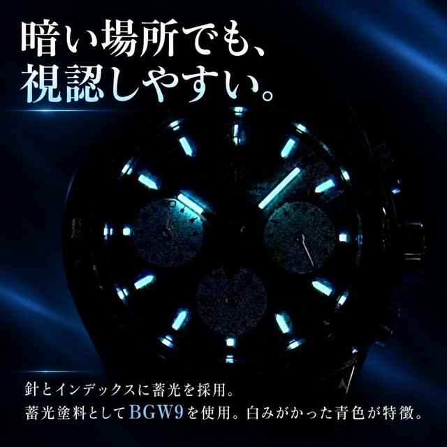 腕時計 メンズ 40代 50代 クロノグラフ オマージュウォッチ クォーツ メカクォーツ 39mm WATCHDIVES WD16500