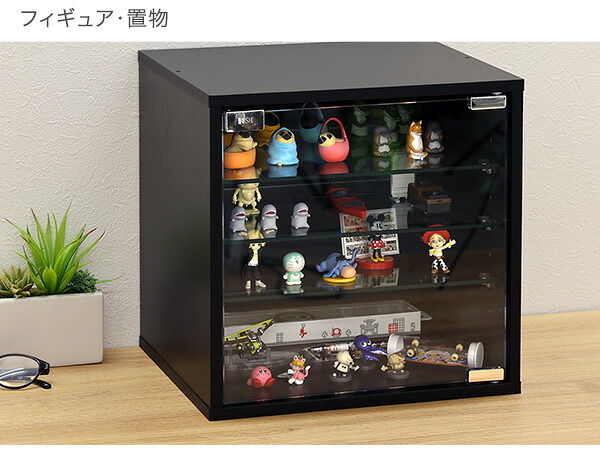 推し活 棚 推し活収納 コレクションキューブラック 深型タイプ QCLR-D29--WH ホワイト 深型 ホームテイスト コレクション キューブラック アイドル フィギュア アクスタ トレカ ガラス扉 展示 キューブ 新生活