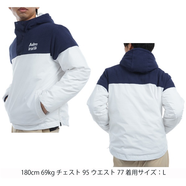アドミラル ゴルフ メンズ ボアミックス 中綿ハーフジップアノラック ADMIRAL GOLF ADMA488 秋冬モデル お誕生日祝い お祝い 記念品 お父さん 父の日 彼氏 男性 30代 40代 50代 60代  還暦祝い 敬老の日 人気プレゼント プレゼント