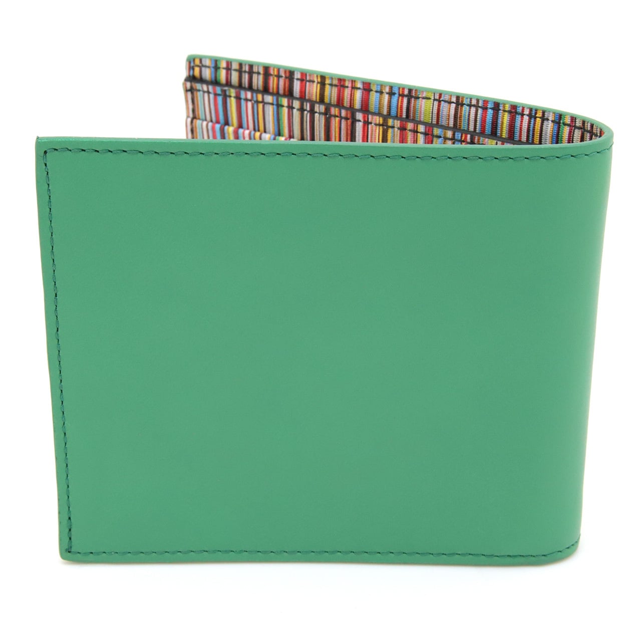 ポールスミス 財布 Paul Smith 二つ折り財布 小銭入れなし メンズ コバルトグリーン マルチストライプ M1A-4832-DMULTI 30 【ラッピング無料 誕生日 お祝い プレゼント ギフト 贈り物】 送料無料