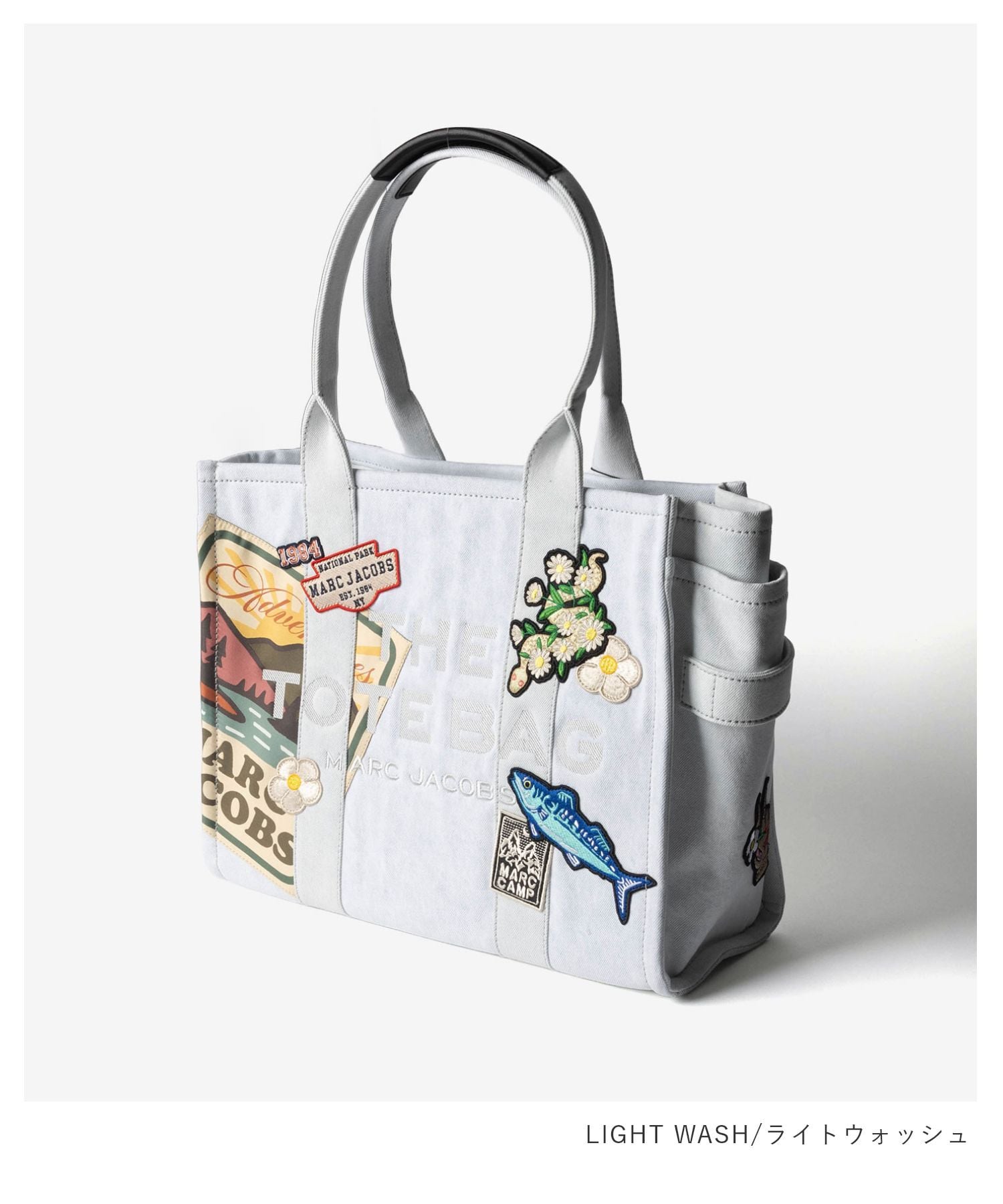 マークジェイコブス MARC JACOBS THE CAMP PATCHWORK DENIM LARGE TOTE BAG ザ キャンプ パッチワーク デニム ラージ トート バッグ 2P6HTT007H02 レディース バッグ