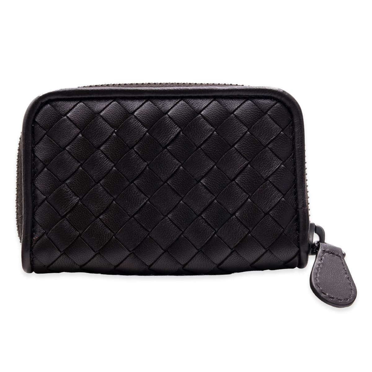 ボッテガヴェネタ 小銭入れ コインケース メンズ BOTTEGA VENETA イントレチャート ナッパレザー 本革 ラウンドファスナー 仕切り付き フォンダン ダークブラウン 保存箱付き 114075 V3UN1 2114