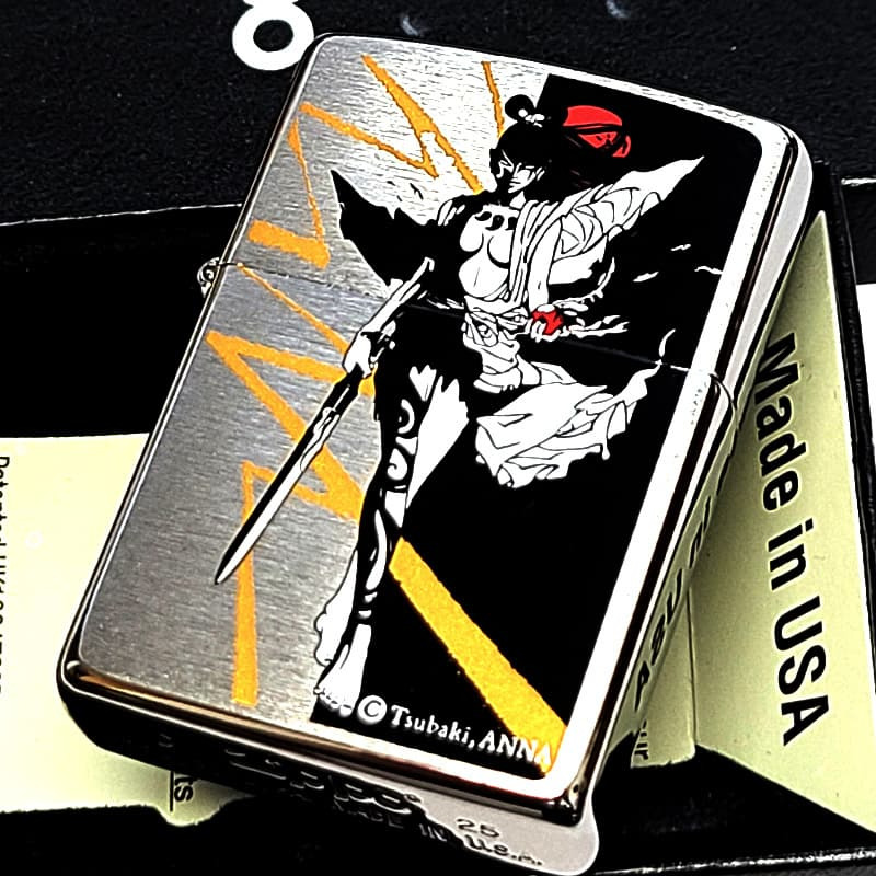 ZIPPO ライター ツバキアンナ イザナメタル Tsubaki ANNA The 4th Z. izanametal ジッポ アート シルバー カード付き かっこいい  レディース メンズ おしゃれ プレゼント ギフト