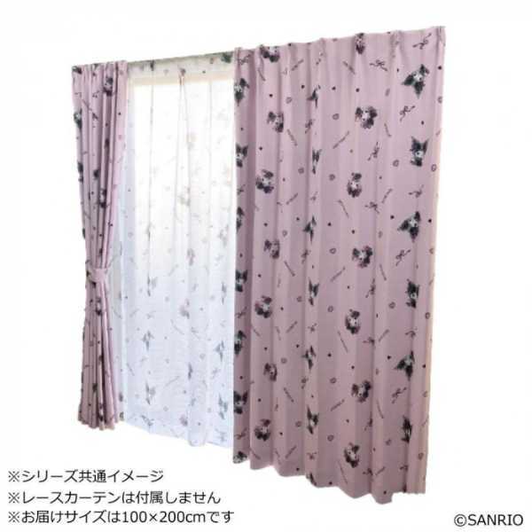 カーテン 2枚セット 100×200cm サンリオ クロミ マイメロディ 真夜中のメロクロ デザイン 遮光 ウォッシャブル 洗濯機可 キャラクター 子供部屋 寝室 インテリア おしゃれ かわいい サンリオ正規ライセンス品