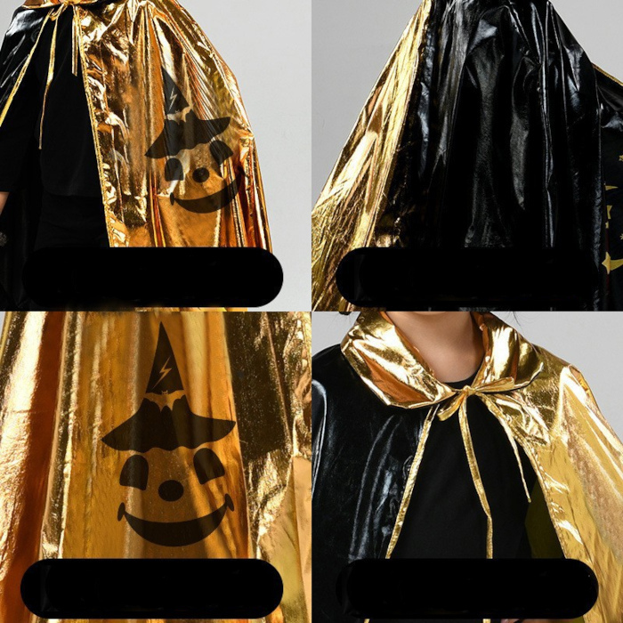 ハロウィン コスプレ 子供 魔女 魔法使い キッズ 仮装 衣装 マント 帽子付き 男の子 女の子 ハロウィーン キッズコスチューム パーティー イベント 95-120cm