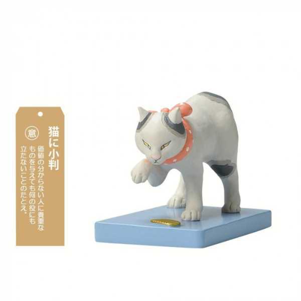 猫 置物 歌川国芳 たとゑ尽の内 猫に小判 オーナメント 和風 縁起物 開運 浮世絵 グッズ 猫好き 雑貨 プレゼント SR-3362 セトクラフト