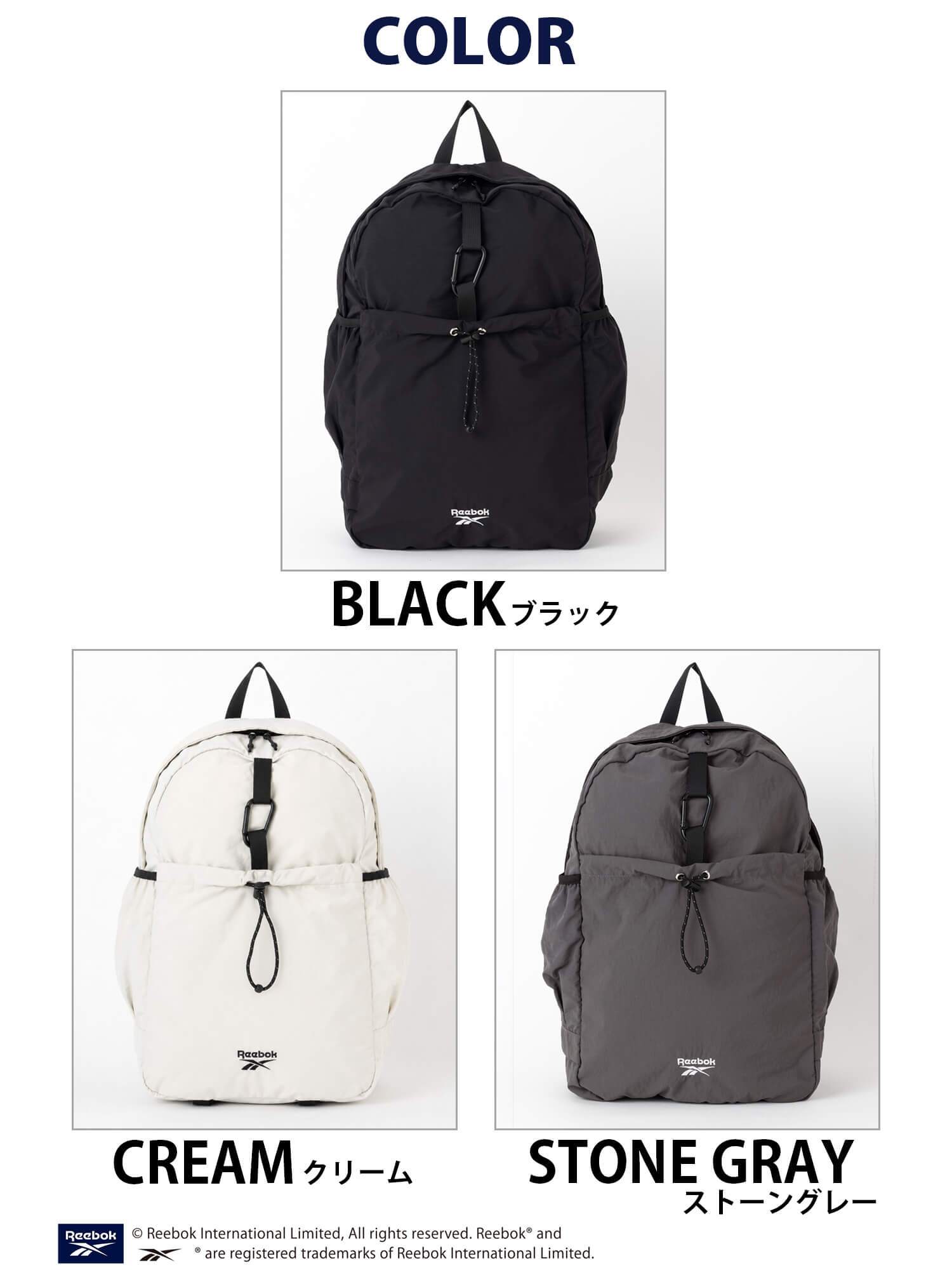 Reebok リーボック ナイロンリュック 約23L a4 軽量 軽い リュックサック  レディース メンズ ユニセックス 通学 学生 高校生 通勤 大人 カラビナ付き デイパック  ワンポイントロゴ シンプル アウトドア スポーツリュック ブランド 旅行 2026 karlas