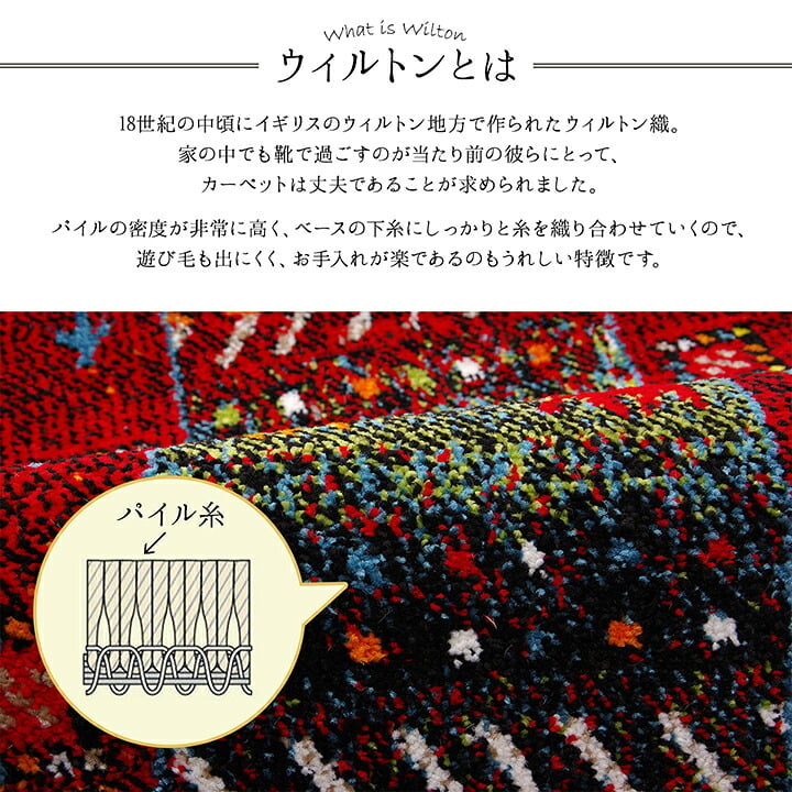 ラグ カーペット 玄関マット トルコ製 ウィルトン織り 約70×120cm 抗菌防臭 消臭機能 へたりにくい