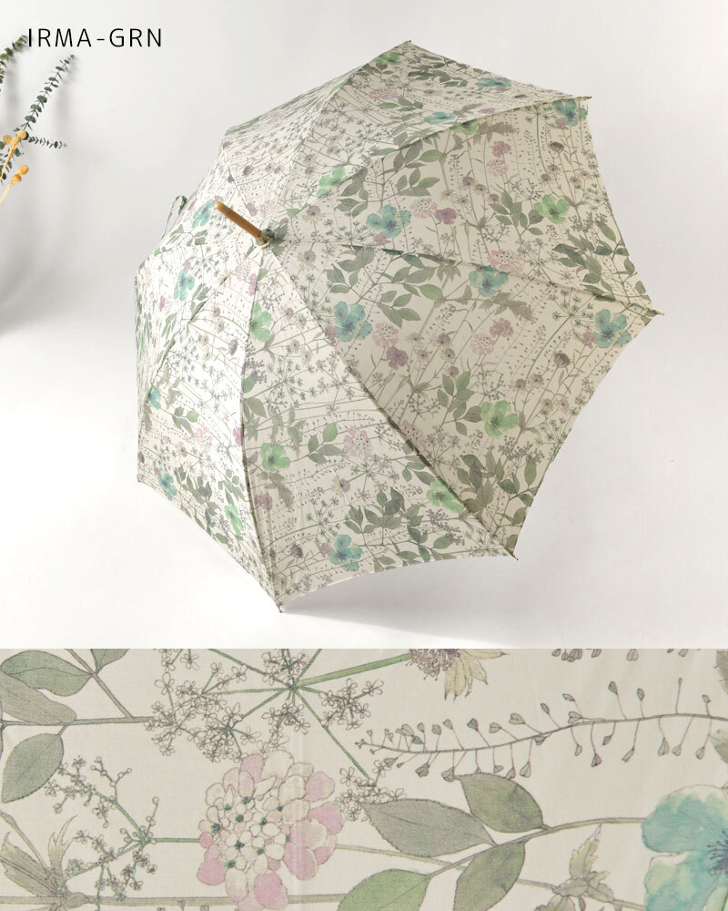 【Cou Pole クーポール】晴雨兼用 リバティプリント 藤ハンドル 長傘 / UVカット日傘 (cc-68024)レディース LIBERTY 花柄 フラワー 紫外線対策 日本製 アンブレラ プレゼント ギフト coupole 雨傘 母の日 クリスマス 60代 50代 40代 30代