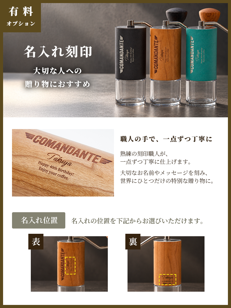 【ラッピング無料】COMANDANTE コマンダンテ C40 Nitro Blade コーヒーグラインダー 手挽き コーヒー ミル ギフト 退職祝い 誕生日 キャンプ コーヒーミル アウトドア用