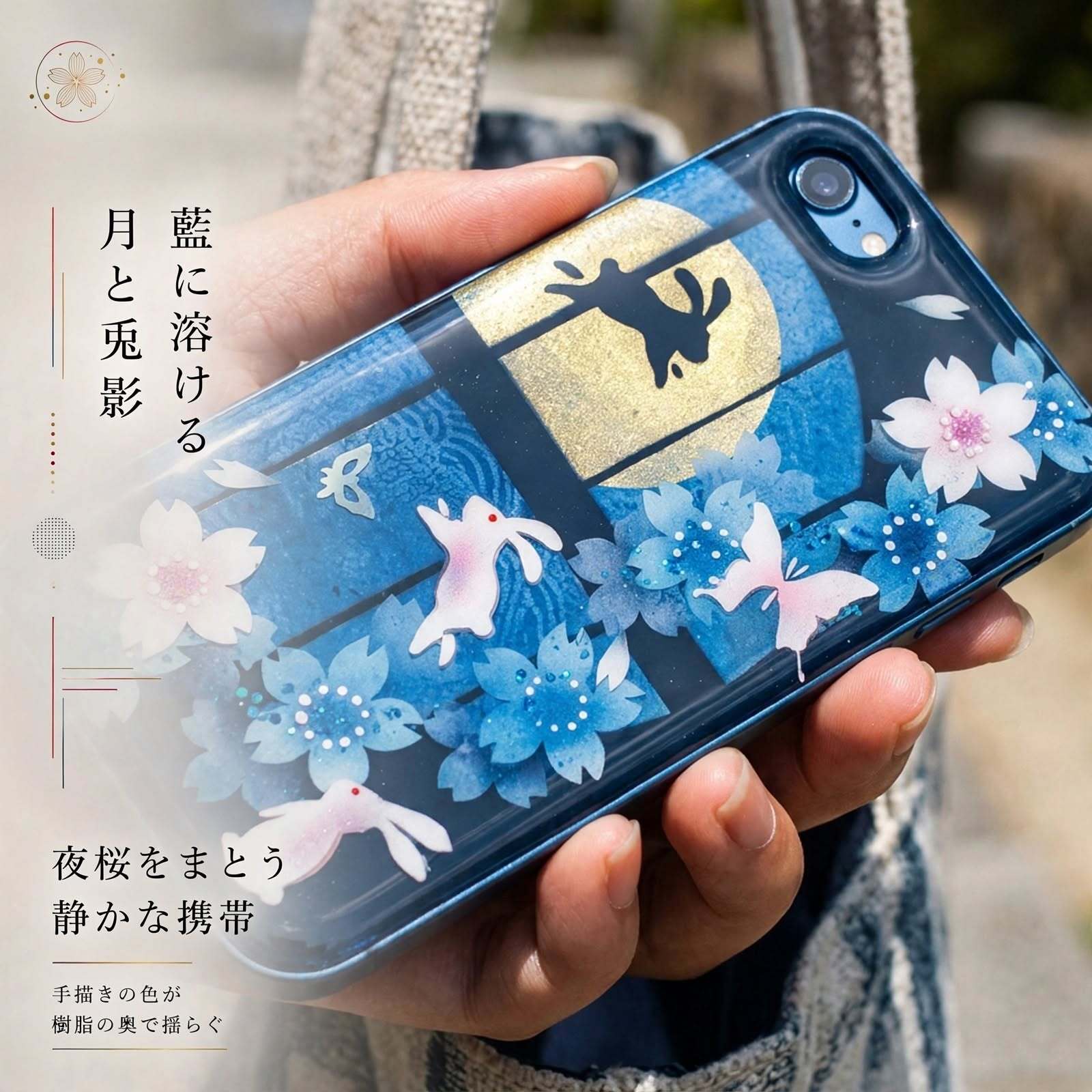 【全機種対応】スマホケース『江』名入れ 送料無料 和柄 和風 桜 職人 伝統工芸 ハンドメイド ハードケース 手帳型 iPhone 17 Xperia AQUOS Android 各機種対応