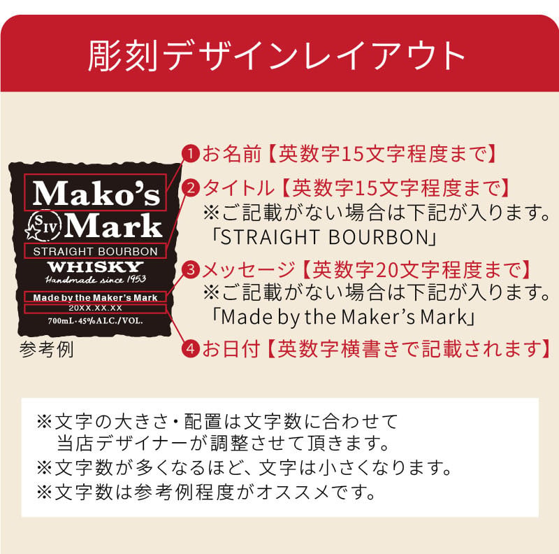 メーカーズマーク 名入れ オリジナル お酒 Makers Mark ウイスキーボン グレーン モルト 700ml 45度 名前入り プレゼント ギフト 面白い センス 定年退職 還暦祝い 退職祝い 男性 女性 お祝い 古希 喜寿 傘寿 米寿 卒寿 白寿 百寿 敬老の日