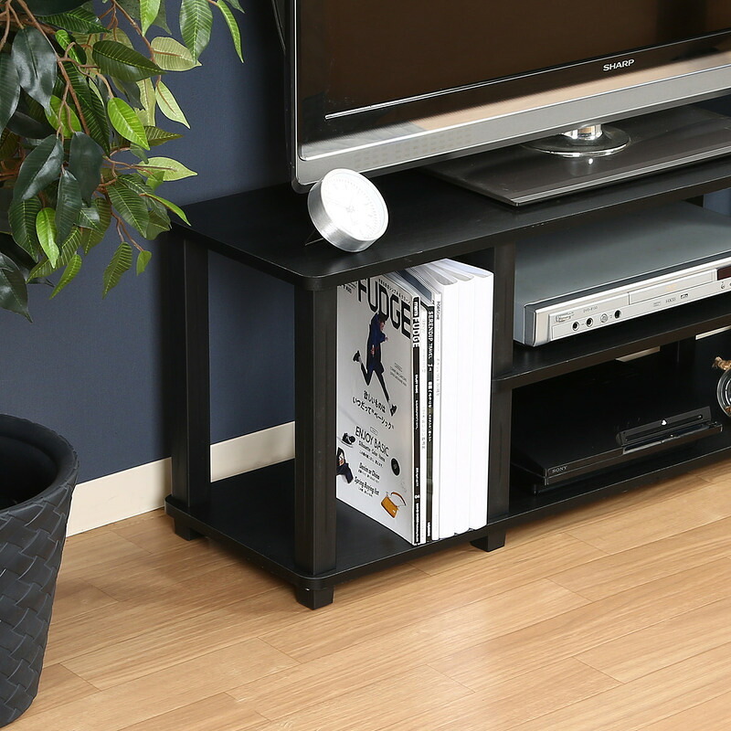 フィット TVラック W110 NA×BK ナチュラル×ブラック・ナチュラル×ホワイト 2色展開 テレビ台 ローボード リビング収納 テレビボード おしゃれ シンプル 新生活 家具 インテリア 不二貿易