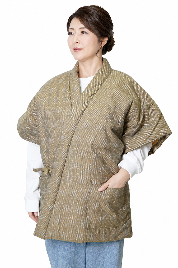 はんてん レディース 久留米 打ち合わせ 麻の葉柄 16100 冬 丹前 半天 久留米 綿入り 暖かい 半纏 袢纏 どてら ちゃんちゃんこ 丹前 おしゃれ 冬 あたたかい 部屋着 敬老の日 プレゼント ギフト ルームウエア 防寒着 40代 50代 60代 70代