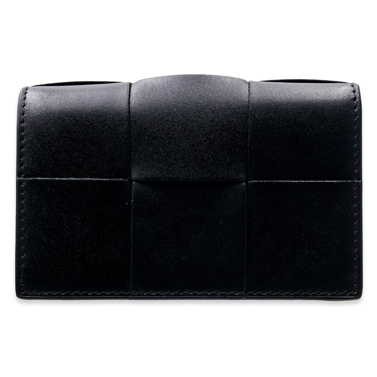 ボッテガヴェネタ BOTTEGA VENETA カードケース 名刺入れ メンズ レディース マキシイントレチャート 本革 レザー ブラック 黒 スナップボタン ビジネスカードケース 679849 V47V2 8803