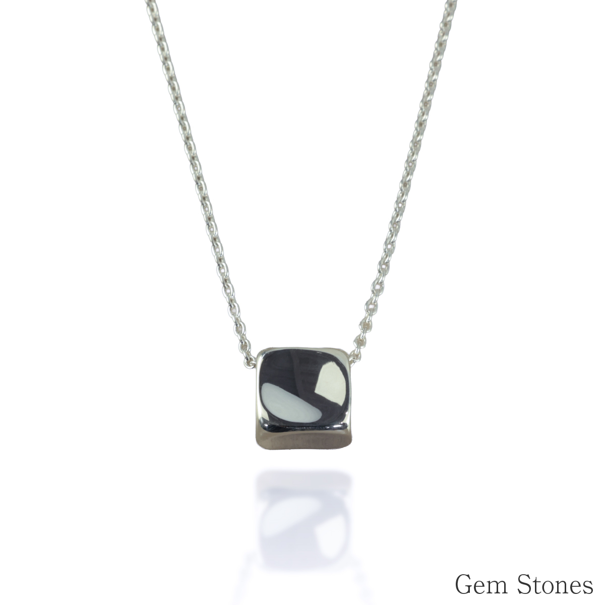 Gem Stones】 厚手の服でも着けられるロングネックレス シルバー925 