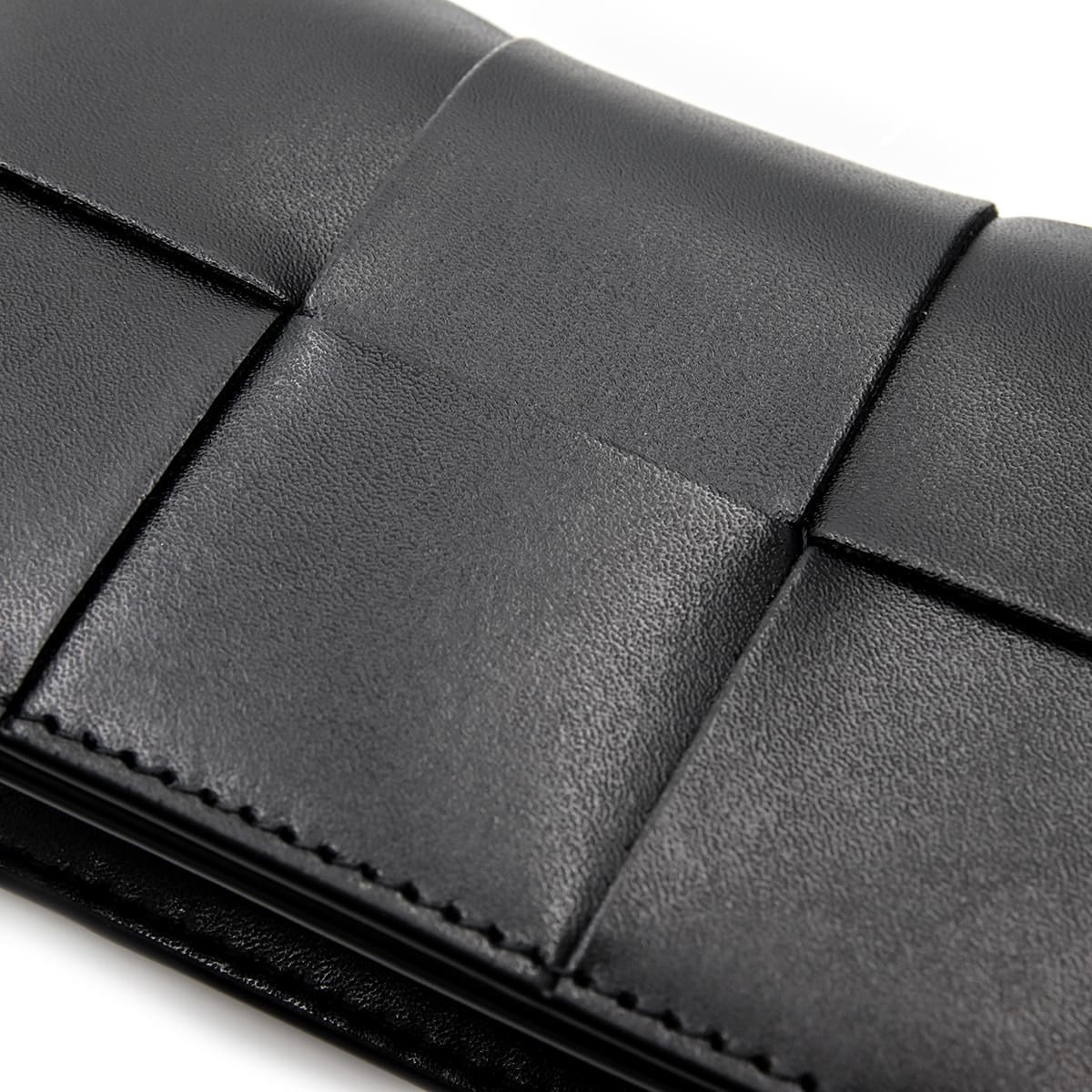 ボッテガヴェネタ BOTTEGA VENETA カードケース 名刺入れ メンズ レディース マキシイントレチャート 本革 レザー ブラック 黒 スナップボタン ビジネスカードケース 679849 V47V2 8803