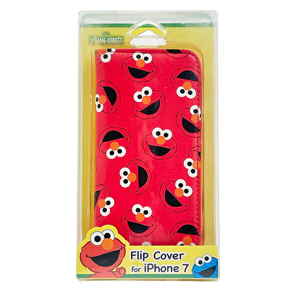 セサミストリート エルモ フリップカバー (iPhone7) iPhoneケース スマホ用品