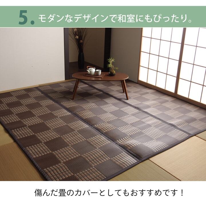 ラグ カーペット PP 『Fウィード』 江戸間2畳（約174×174cm）