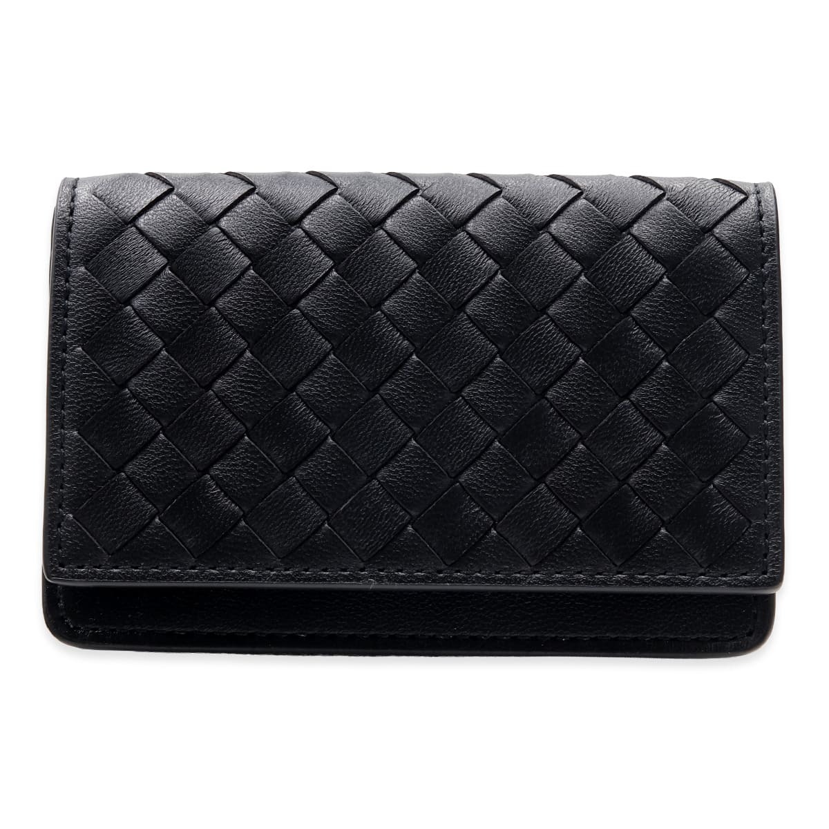 ボッテガヴェネタ 名刺入れ イントレチャート メンズ レディース カードケース BOTTEGA VENETA ブラック 黒 本革 ラムレザー 羊革 ビジネス 名刺ケース カードホルダー 174646 V3UN1 1275