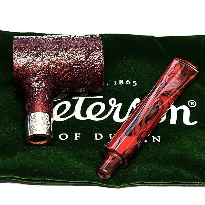 ピーターソン パイプ アイリッシュハープ 701 フィッシュテール シルバーマウント サンドブラスト Peterson スターリングシルバー 高級 タンカード パイプ本体 ブラウン おしゃれ アイルランド かっこいい 喫煙具 メンズ ギフト プレゼント