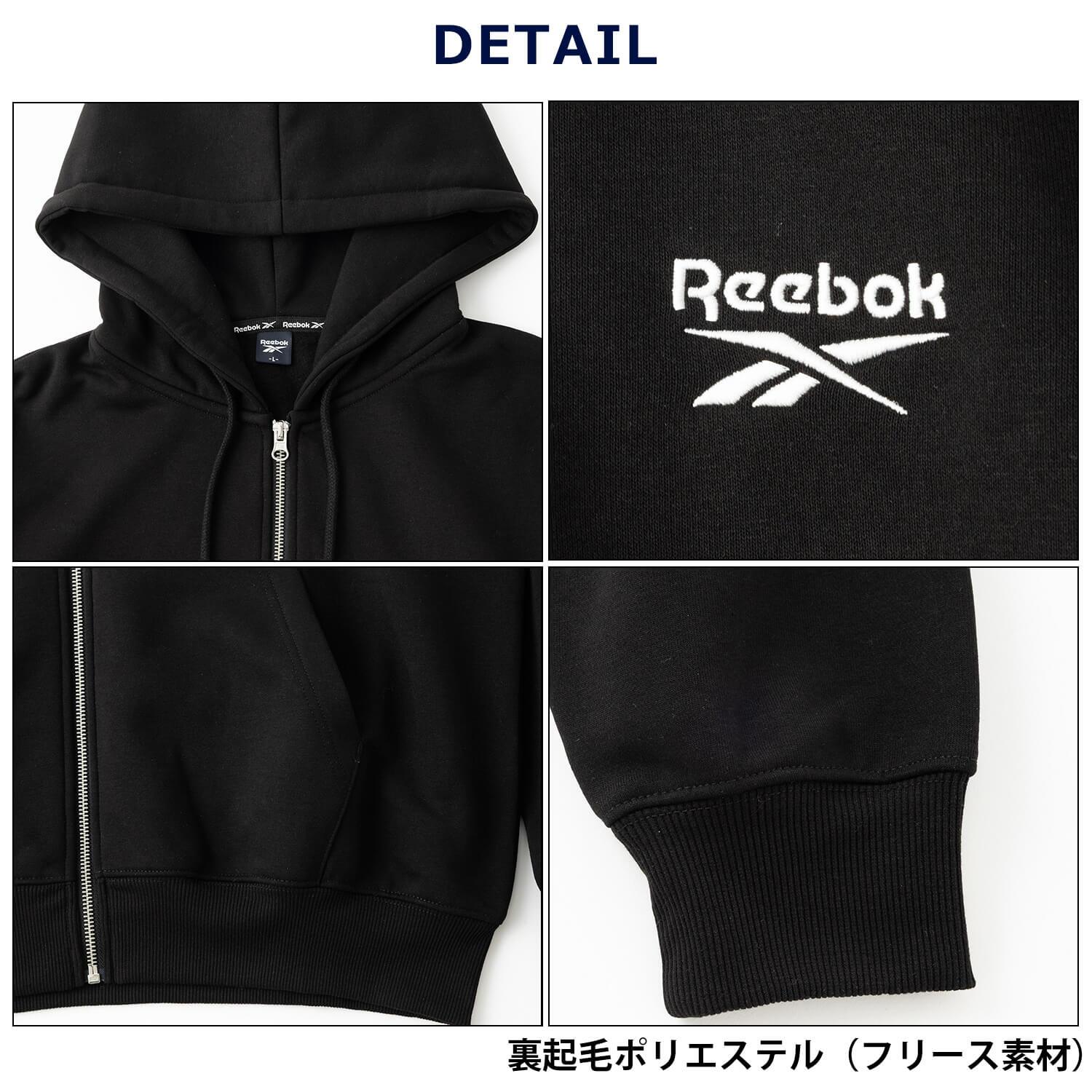 Reebok リーボック ジップパーカー レディース メンズ rm-6105 スウェットパーカー フルジップ 長袖 フーディー 裏起毛 暖かい ロゴ 刺繍 ビッグシルエット オーバーサイズ 羽織り スポーティ カジュアル M L LL 2026FW Karlas 別注