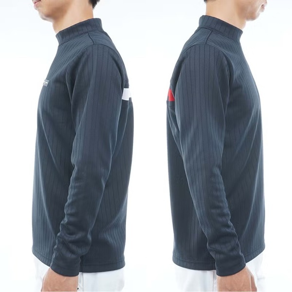 トミーヒルフィガー ゴルフ メンズ 針抜きジャガード フラッグモックシャツ TOMMY HILFIGER THMA661 2026年秋冬モデル お誕生日祝い お祝い 記念品 お父さん 父の日 彼氏 男性 30代 40代 50代 60代  還暦祝い 敬老の日 人気プレゼント プレゼント