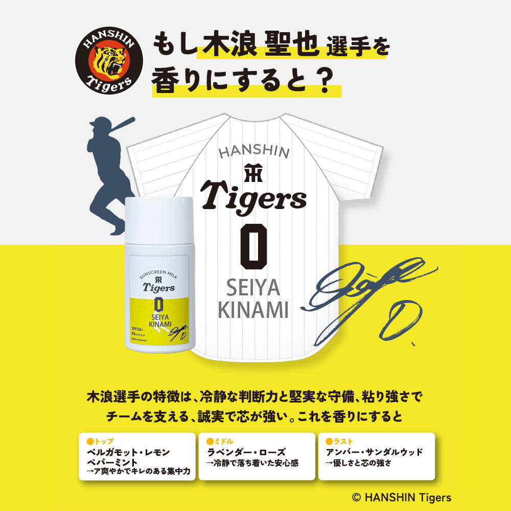 阪神タイガース サンスクリーンミルク ＃0 木浪聖也 選手