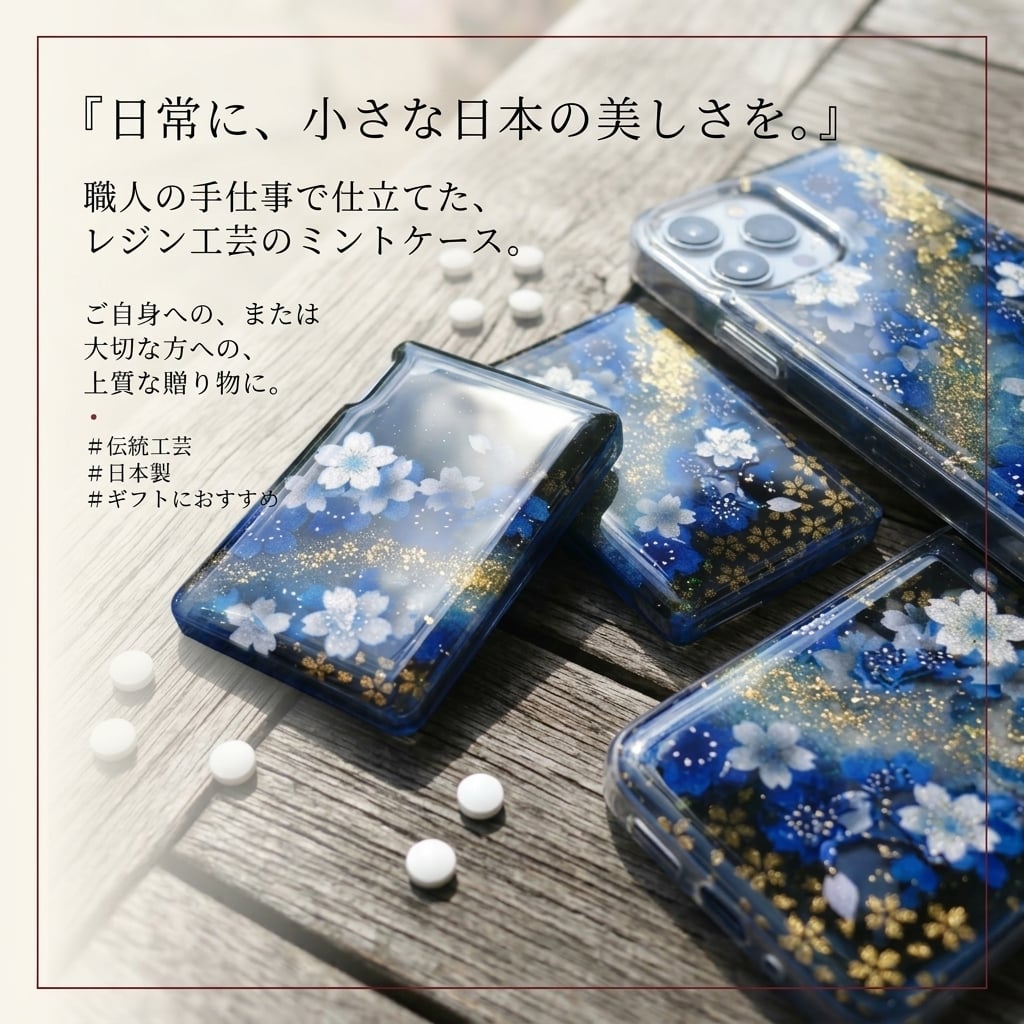 匠の技！和柄ペアMINTIAケース『御』ミンティア フリスク 名入れ 職人 手作り ハンドメイド 送料無料 伝統工芸 桜 和モダン 和風 和雑貨 ギフト プレゼント