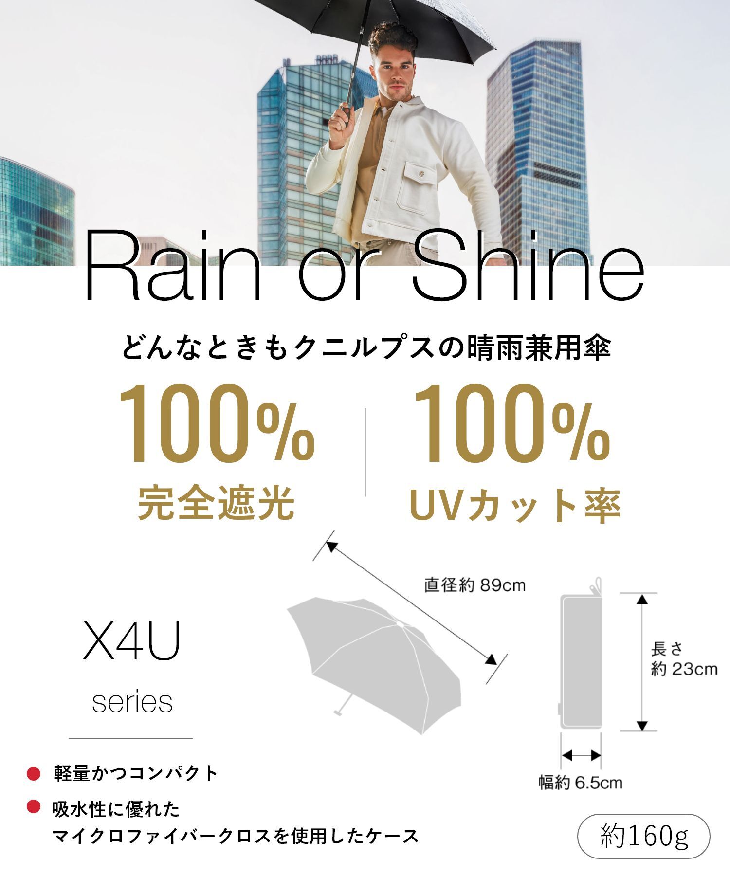 クニルプス Knirps X4U 折りたたみ傘 晴雨兼用 日傘 雨傘 軽量 撥水 UVカット 遮熱 遮光 耐風 折りたたみ ユニセックス レディース メンズ 傘