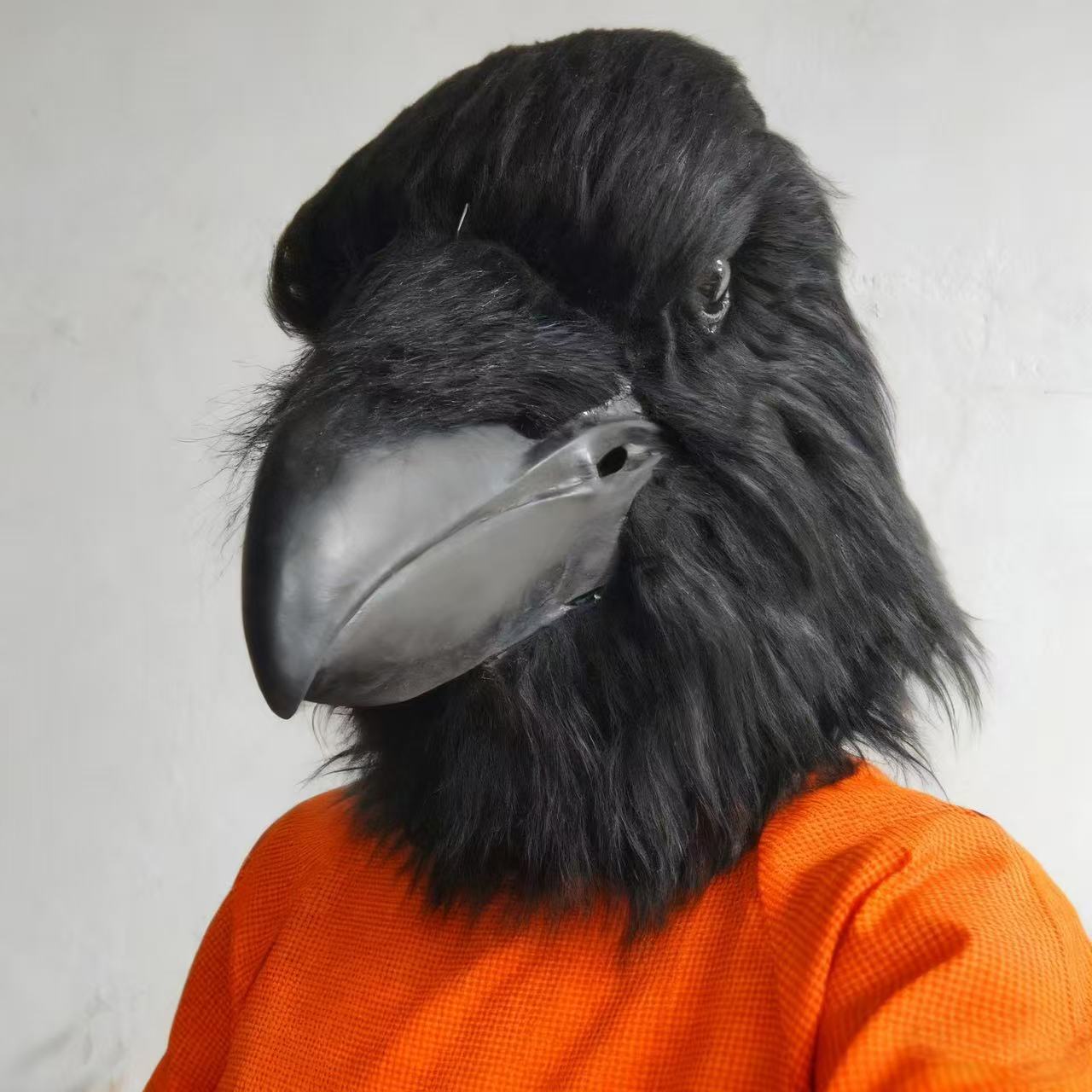 カラス マスク ハロウィン 仮装 コスプレ 鳥マスク カラスマスク ヘッドマスク 被り物 鳥 動物 アニマル リアル 大人用 フリーサイズ 男女兼用 コスチューム 仮面 変装 パーティー イベント 撮影 小道具