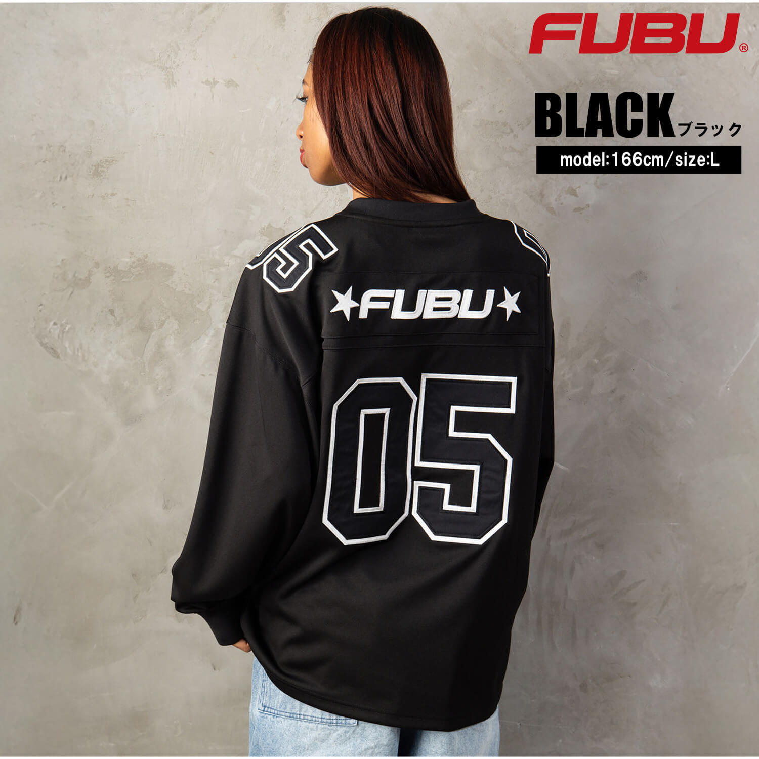 FUBU フブ ゲームシャツ メンズ レディース fam-62713 フットボールシャツ 長袖 Vネック ナンバリング 迷彩 チョコチップ カモフラ ロンT オーバーサイズ ストリート ヒップホップ ダンス カジュアル M L XL XXL 2026FW Karlas