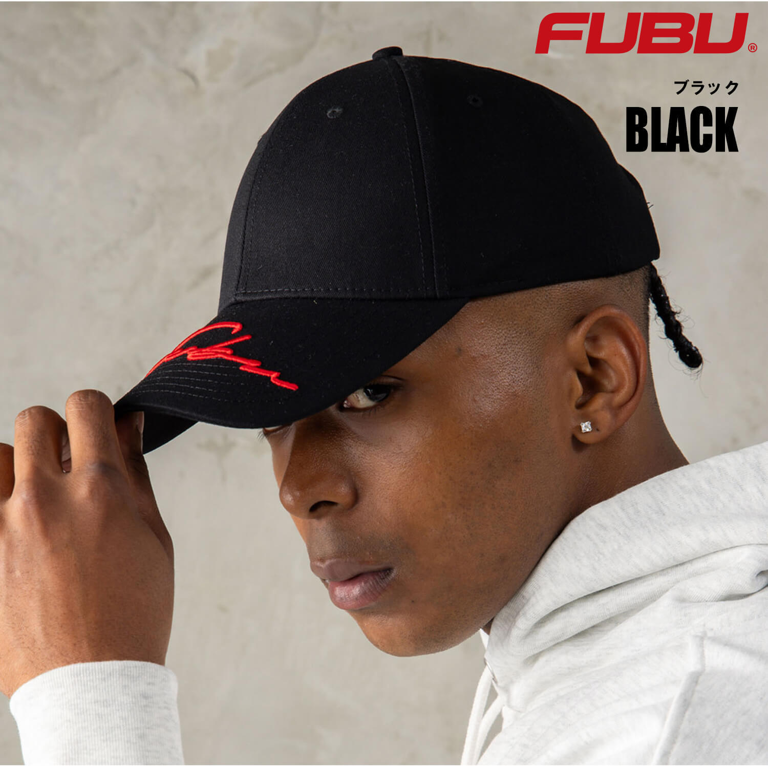 FUBU フブ キャップ 帽子 メンズ レディース fam-62902 ベースボールキャップ ローキャップ つば刺繍 スクリプトロゴ 刺繍 バイザー刺繍 6パネル アジャスター付 ストリート ヒップホップ ダンス カジュアル FREE 2026FW Karlas