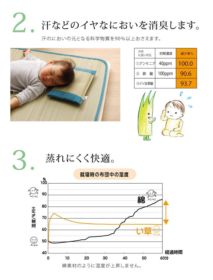 枕 まくら い草枕 消臭 ピロー 国産 無地 ベビー キッズ 『さわやか 平枕』 約30×20cm お子様にも安心 国産い草枕 さわやか平枕 抗菌 防臭 ポリエステル 綿 枕寝具 寝具用品 寝室用 寝室用品 インテリア 綿100% 肌触り 柔らか 吸湿