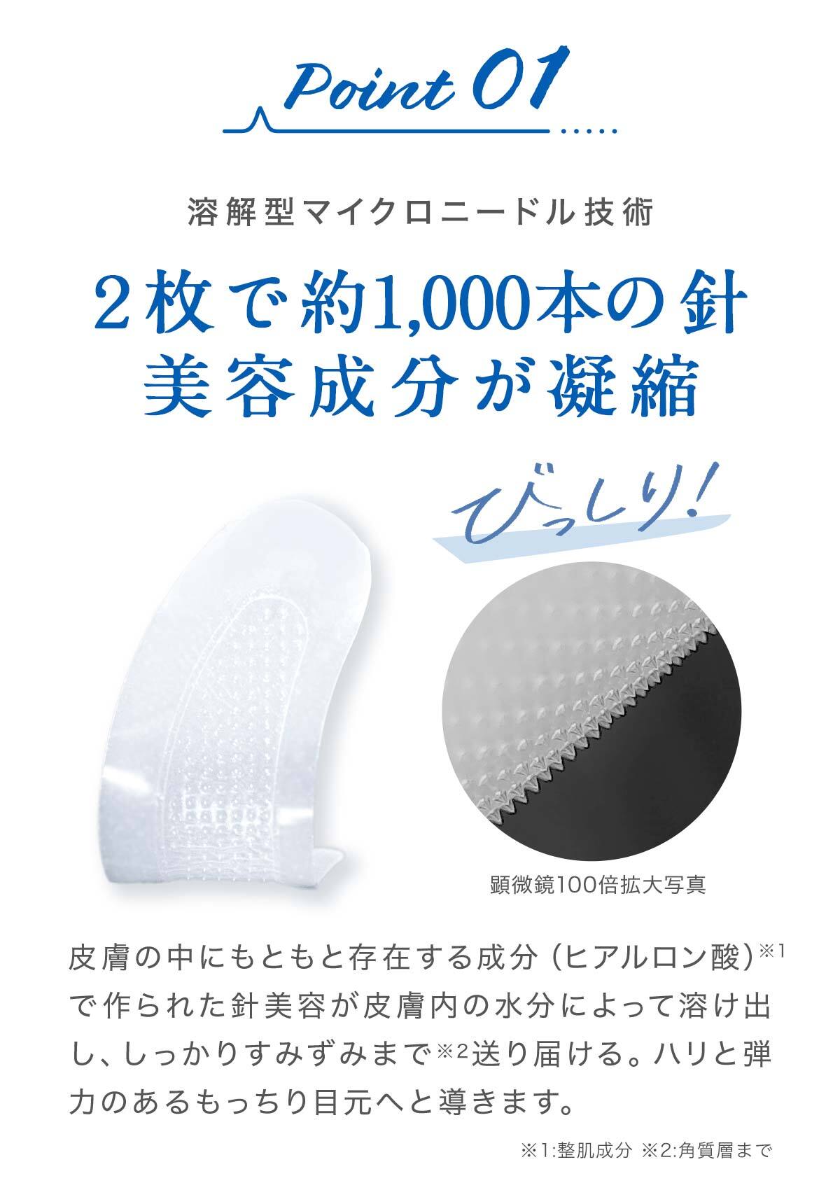 マイクロニードル 【4回分】 【エターナルマイクロパッチ】 ニードルパッチ ヒアルロン酸 パッチ 目元 針 パック 刺す シート状美容液 ヒアルロン酸 マイクロパッチ 目元ケア 眉間ニードルパッチ