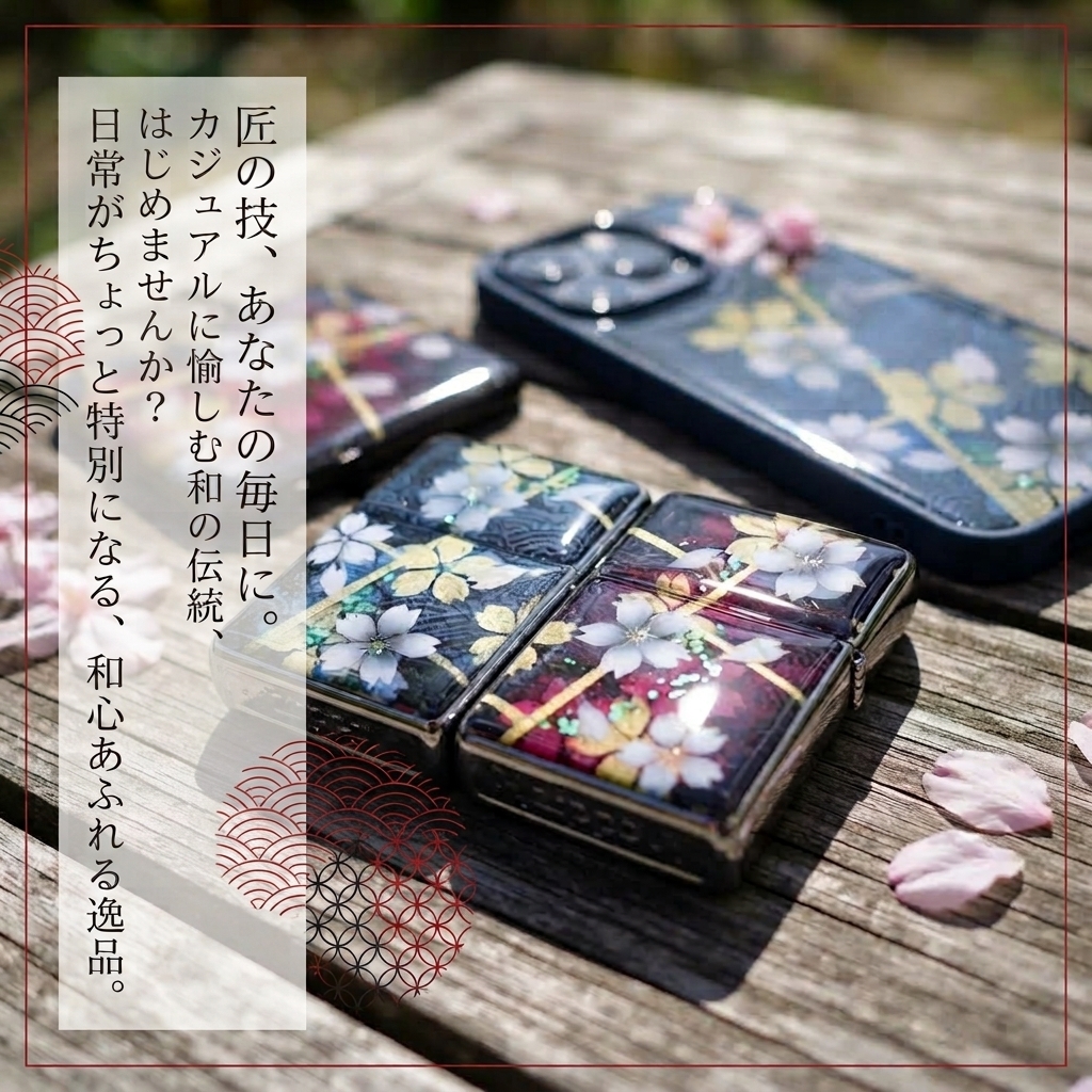 職人の手作り！和柄ペアzippo『帆』名入れ 送料無料 和風 桜 工芸 ハンドメイド ジッポ ライター 喫煙具 電子タバコ アイコス イルマ ギフト プレゼント
