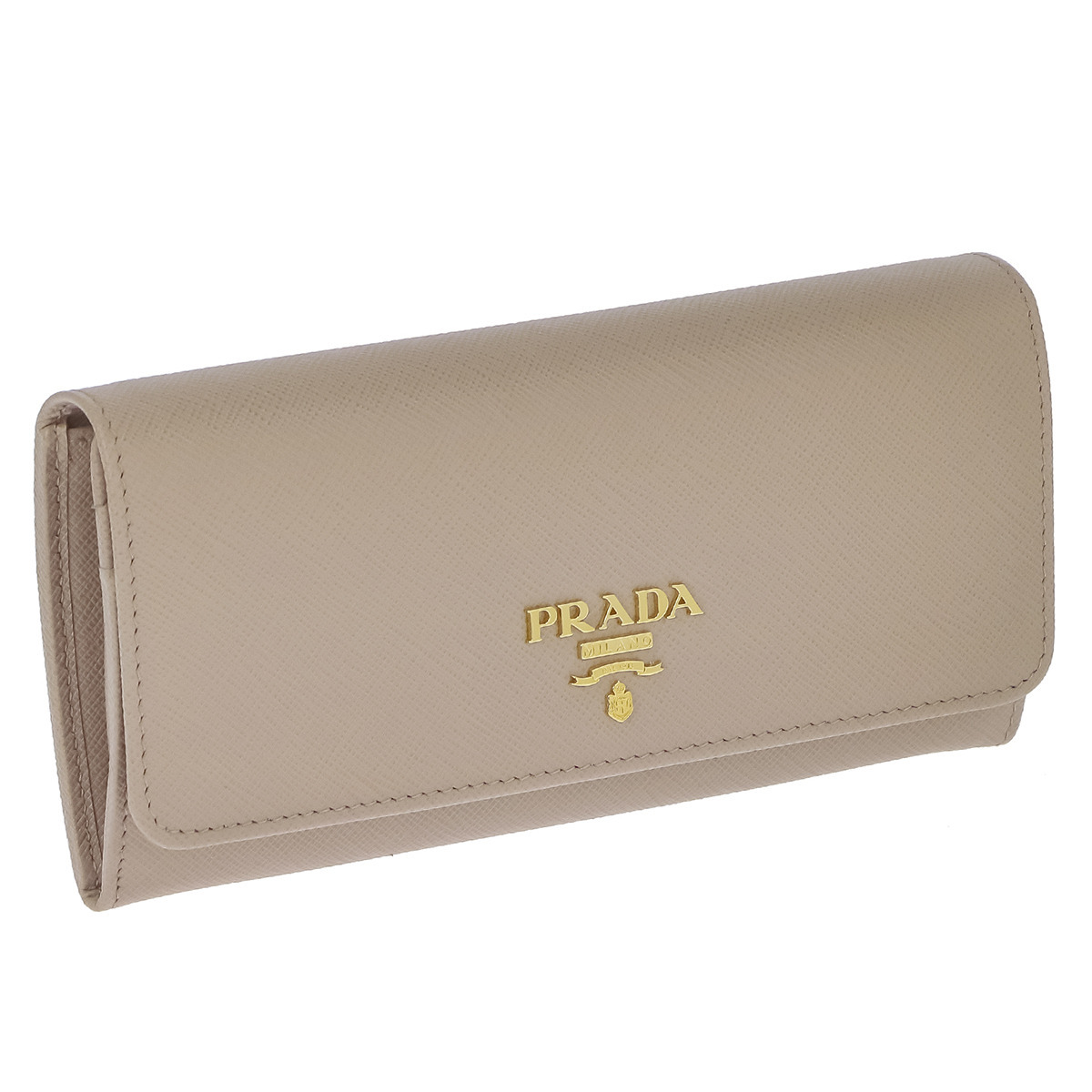 プラダ PRADA 財布 長財布 フラップ式長財布 かぶせ 小銭入れ付き パス 