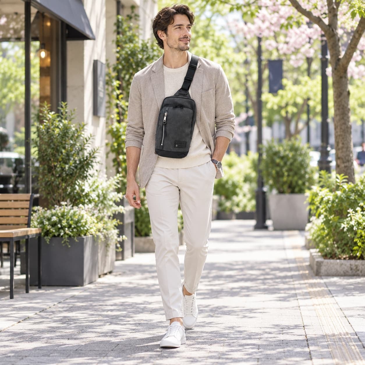 EDWIN エドウィン ボディバッグ ラッシュ 縦型 斜め掛け ショルダー かばん 普段使い 使いやすい シンプル メンズ ギフト プレゼント ブラック ew015